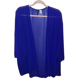 Electric Blue Sheer Cover Size Large Night Out Opera Dress Swim Cover Festival